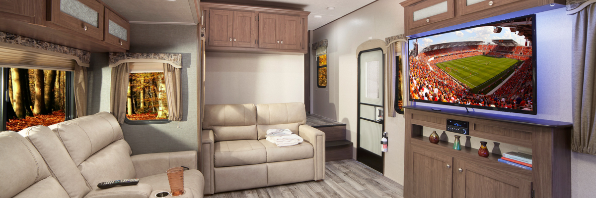 Interior living area of an RV
